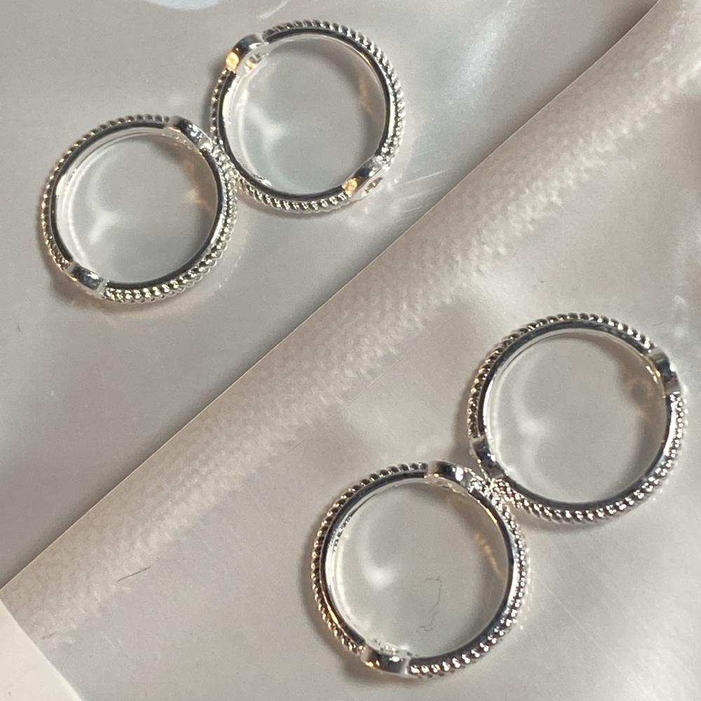 10mm Silver Plated Bead frames (4)